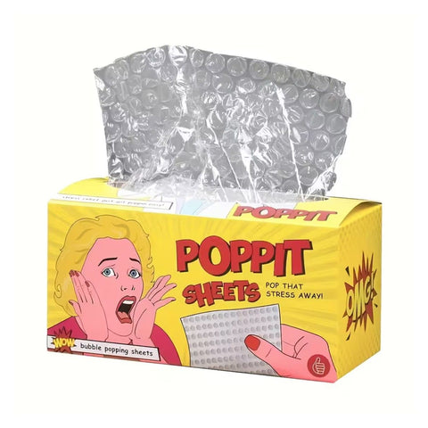 Asken Poppit Sheets med ett ark bubbelplast uppdraget